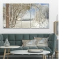 thumbnail image 1 of Lake in Winter Woods - Landscape Canvas Art Print, 1 of 3