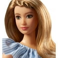 thumbnail image 2 of Barbie Fashionistas Doll, Curvy with Pinstripe One-Shoulder Dress, 2 of 6