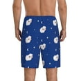 thumbnail image 3 of Kdxio Moon Lamb Print Mens Sleep Shorts Bottoms Soft Comfy Pajama Wear Pants with Drawstring Pockets, 3 of 7
