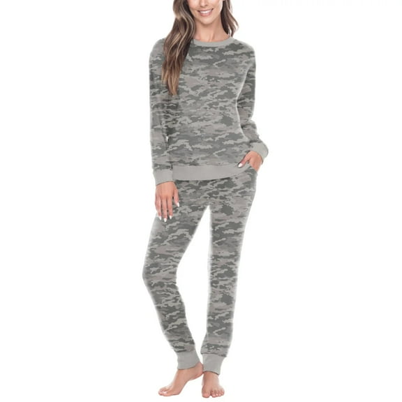 Honeydew Women's 2-Pc Super Soft Printed Soft Pajama Lounge Set (Green, XXL)