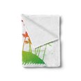 thumbnail image 2 of Island Soft Flannel Fleece Throw Blanket, Grunge Style Inky Colorful Summer Scenery Palms Hawaiian Hibiscus Flowers, Cozy Plush for Indoor and Outdoor Use, 50" x 60", Multicolor, by Ambesonne, 2 of 5