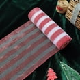 thumbnail image 3 of Dserfhy Christmas Mesh Ribbon 10 Inch x 10 Yards Red/Red White Stripe Metallic Foil Mesh Ribbon Roll for Wreaths Swags Crafts Christmas Tree Holiday Home Decor, 3 of 8