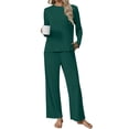thumbnail image 6 of UVN Fall Womens 2 Piece Pajamas Set Loungewear Long Sleeve Tops and Pants Soft Lounge Sets, 6 of 9