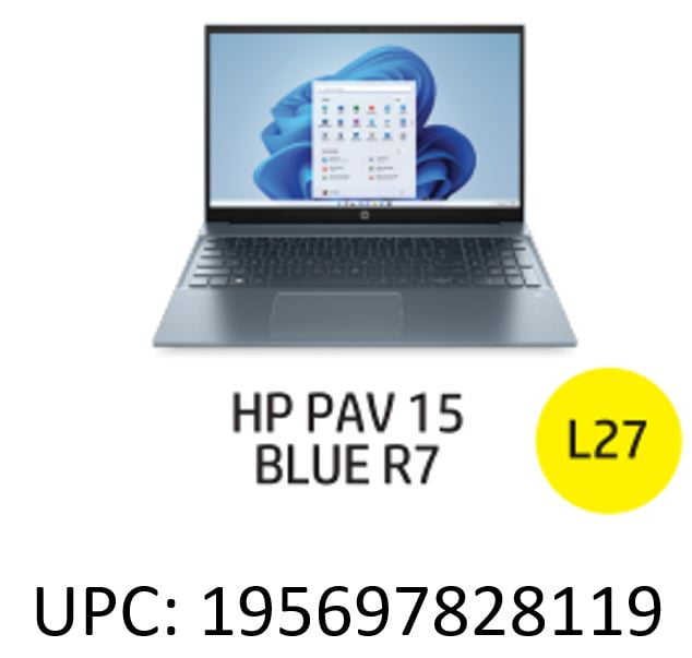HP Pavilion 15.6 FHD Laptop, AMD Ryzen 5-5500U, 8GB RAM, 512GB SSD,  Horizon Blue, Windows 11,15-eh1052wm 