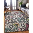 thumbnail image 3 of Linon Outdoor Washable Area Rug Collection, Ivory and Charcoal, 5' x 7', 3 of 8