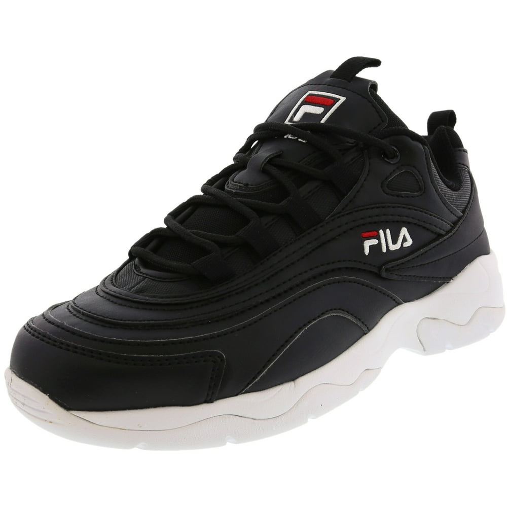 FILA - Fila Women's Ray Black / Red White Ankle-High Sneaker - 8.5M ...