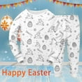 thumbnail image 2 of Kids' Pajamas Kid Easter Diy Hand Painted Homewear Set, Colouring Pajama Sets for Boy and Girl, Can Play with and Wear Pajamas for Girls White 2 Years-3 Years, 2 of 3