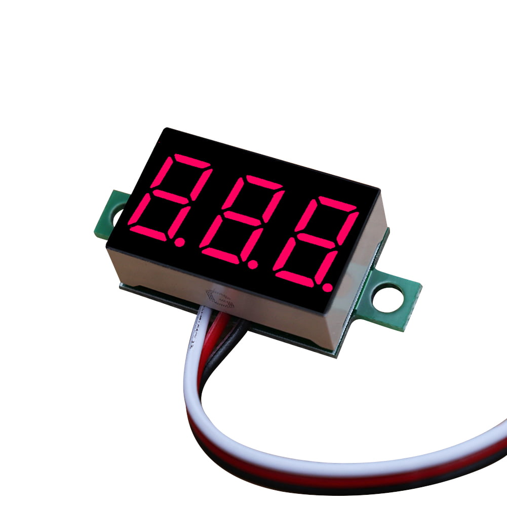 4-30V DC 0.36" Two Wire Conn Mini LED Panel Voltmeter Digital Voltage Meter 12V