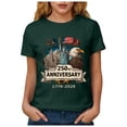 thumbnail image 5 of TOWED22 Women's Vintage 250Th Anniversary Commemorative T-Shirt America 250Th Anniversary Patriotic Shirt(Dark Green,S), 5 of 8