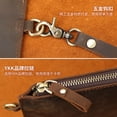 thumbnail image 4 of TEYJRY Sac à Main Rétro en Cuir de Cheval Fou pour Hommes Grande Capacité Rangement pour Téléphone Portable Porte-Monnaie, 4 of 5