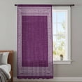 thumbnail image 4 of Dark Purple Retro Greek Key Sheer Curtains 45" Long, Geometric Greece Ancient Farmhouse Light Filering Curtains, Breathable Simi Curtain Privacy Drapes for Kitchen Bathroom Small Window Treatment, 4 of 9