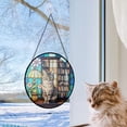 thumbnail image 5 of Stained Glass Window Hanging Tabby Cat - Stained Glass Window Hanging Tabby Cat, Festival Gift Ornament, Home Wall & Window Art, Brightens Any Space with Light, 5 of 6