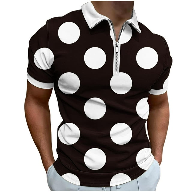 Jgppe Mens Slim Golf T Shirt Short Sleeve Summer Zipper Collared Casual Tops Color Block Pullover Shirts
