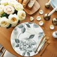 thumbnail image 2 of Round Placemats Ombre Green Flowers 15 inch Set of 4 Table Mats for Dining Table Floral Leaves Plant Heat Resistant Non-Slip Kitchen & Home Decorative Place Mat Set, 2 of 8