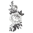 thumbnail image 2 of onlyliua Buscador de Regalos Tatuajes con Bocetos Pegatinas Abstractas Pegatinas Flores Rosas, 2 of 2