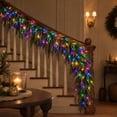 thumbnail image 5 of Norfolk Pine Garland with Multicolor LED Lights, Soft Touch Artificial Christmas Greenery, Fireplace Table Wall Stair Railing Decor, Flexible Lighted Home Accent, Seasonal Home Accent, Colorful-S, 5 of 8