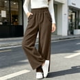thumbnail image 6 of Women's Corduroy Wide Leg Baggy Pants Elastic High Waist Casual Elastic Waist,Side Pockets,Barrel Loose Fit ,Fashion,Solid Color,Casual Pants,Fall Winter Beach Daily Wear, 6 of 7