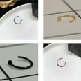 thumbnail image 2 of Hommes Femmes Narine en Acier Inoxydable Cerceau Anneau Clip Corps Piercing Bijoux Anneau de Lèvre - Coloré, 2 of 9