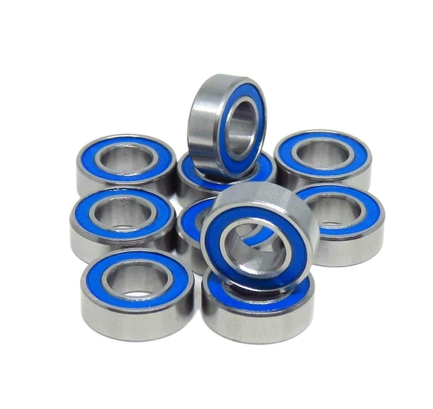 Bimetal Seal Shield Micro deep Groove Bearing 10pcs MR63-2RS 3x6x2.5mm ABEC-3 Miniature Ball Bearings Blue Seals Bearings