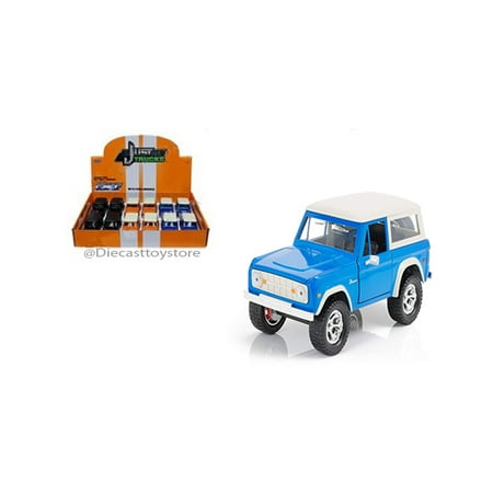 Ford Bronco Track JADA 1:32 DISPLAY - JUST TRUCKS - 1973 FORD BRONCO (BLUE, BLACK, ORANGE) 1 ITEM RANDOM COLOR 97051 ()
