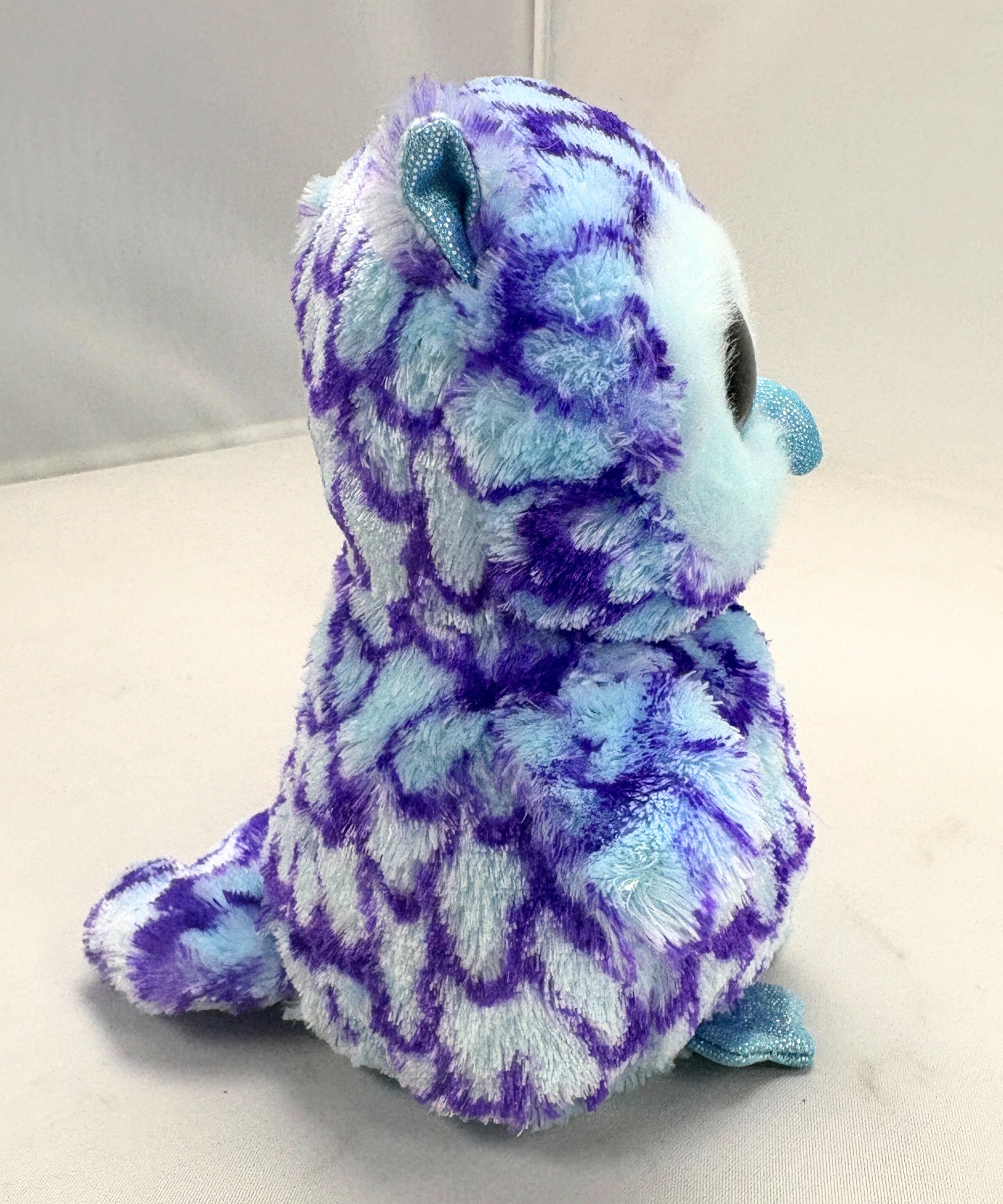 Ty Beanie Boos Oscar Toy Stuffed Animal - Blue/Purple Owl Plush