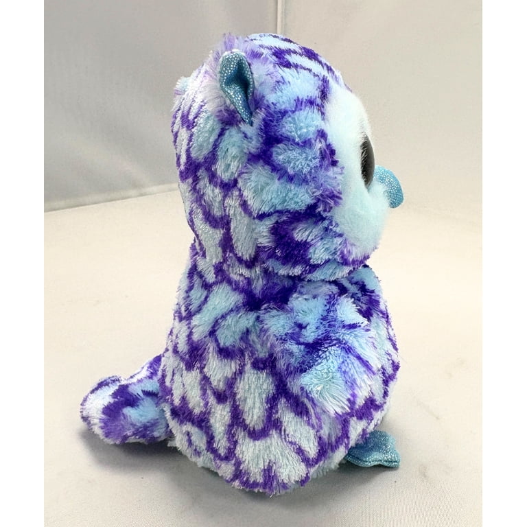 Ty Beanie Boos Oscar Toy Stuffed Animal - Blue/Purple Owl Plush