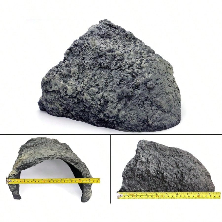 Rock Cave Habitat Hidden for Reptile and Amphibians.Terrarium & Aquarium Decor, Reptile hideout Hide Cave,Perfect for Bearded Dragons,Lizards,Snakes,Turtles,Geckos,Tortoises,Small Animals -Large Size