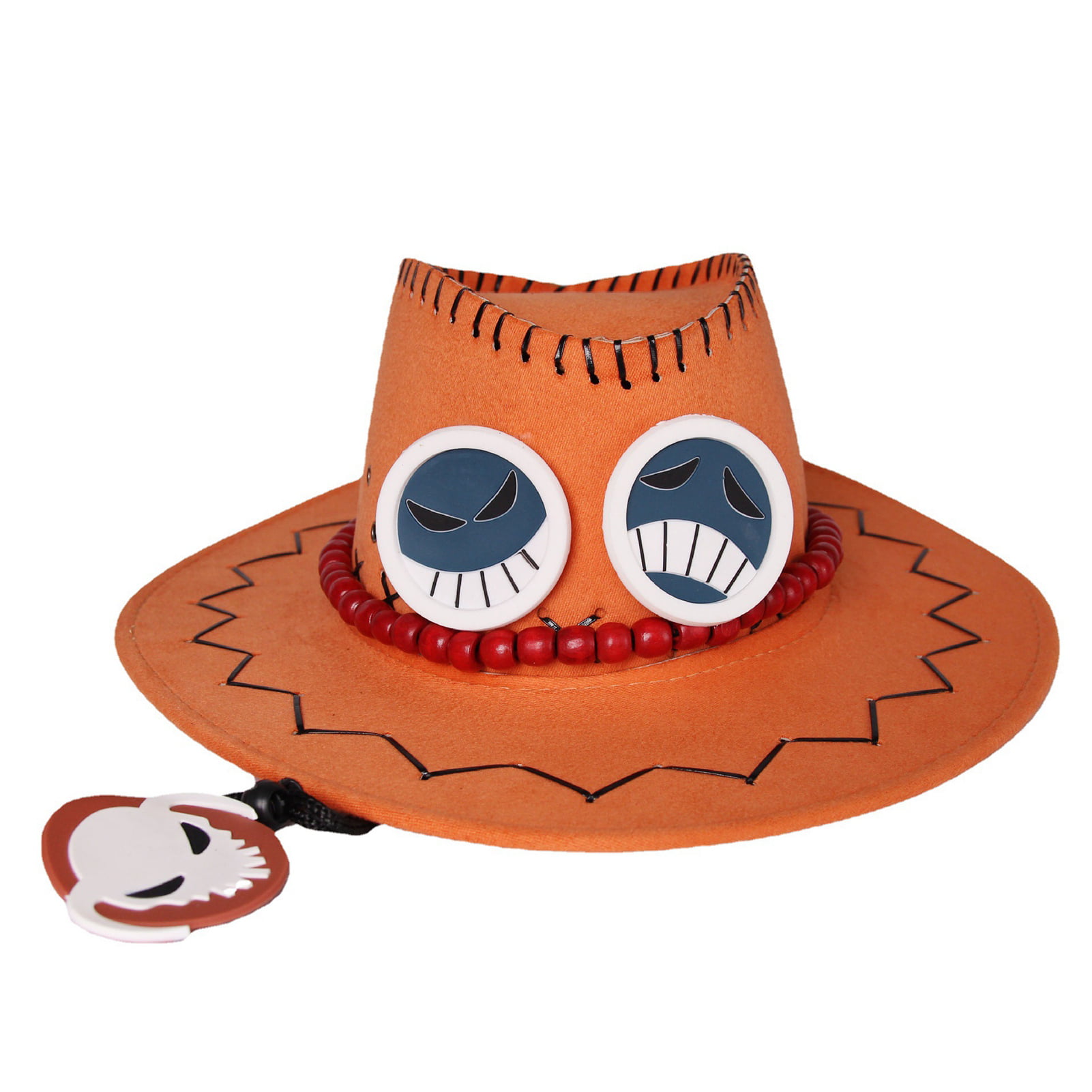 SOSPIRO Anime One Piece Portgas D Ace Cowboy Hat Costume Hats White ...