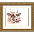 thumbnail image 1 of Shefranov, Olga 32x26 Gold Ornate Wood Framed with Double Matting Museum Art Print Titled - Cow II, 1 of 4