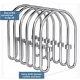 thumbnail image 3 of TABGIME Decorative & Sturdy Glide Plated Chrome Rustproof Metal Shower Curtain Rings U-Shaped Non-Slip Double Hooks, 24 Count-Cylinders, 3 of 4