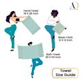 thumbnail image 6 of Ample Decor Bathroom Towel Set of 6 - 2 Bath Towel, 2 Hand Towel, 2 Wash Cloths – Ideal for Gifting, Hotel, Gym, Spa - Mint Green, 6 of 8
