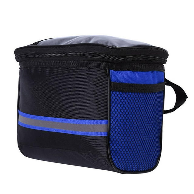 Bolsa de manillar de bicicleta Zulema Bolsa de almacenamiento de tubo delantero impermeable Azul