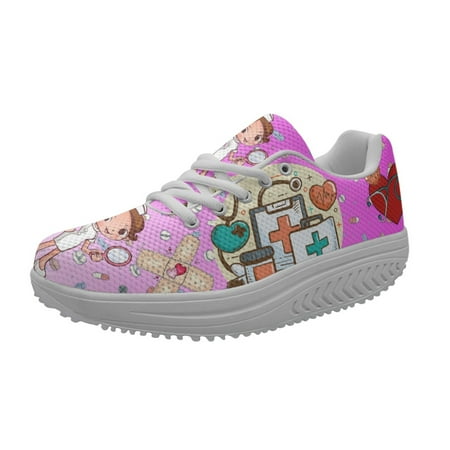 

Pretty Nurse Medical Devices Tools Ladies Spring Autumn Running Shoes Dirt Resistant Brand Design Sneakers Zapatillas de Mujer