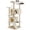 Light Cream, variant on Cat Tree, 54-Inch Multi-Level Cat Tower with Scratching Post, Plush Cat Condo, Dark Gray