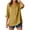 X01 Yellow, variant on Paguaki Womens Tops Short Sleeve Hooded Zip Front Short Sleeve Summer Lightweight Casual Sweatshirt
