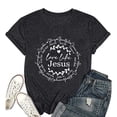 thumbnail image 4 of LINGLANG Women's Love Like Jesus T-Shirt Christian Faith Cross Letter Graphic Tee Casual Loose Fit Crewneck Short Sleeve Religious Top, 4 of 4