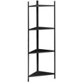 thumbnail image 1 of Sauder Boulevard Cafe 4 Shelf Corner Bookcase in Black, 1 of 9