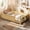 Natural, variant on Leumius Twin Floor Bed with Full-Length Guardrails, Kids Montessori Floor Bed with Beside Book Shelf for Boys Girls Pink