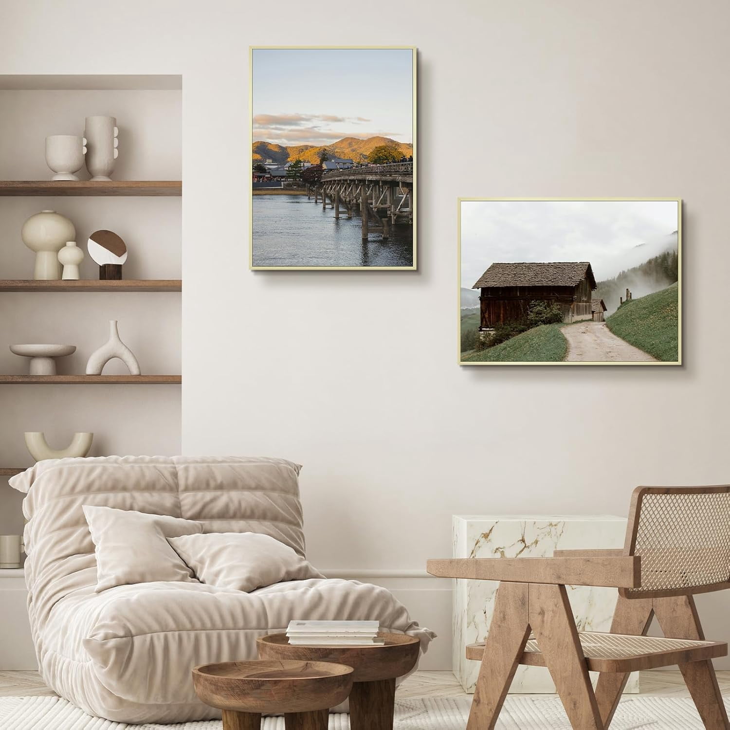 Frametory, 18x24 Aluminum Picture Frame, Real Glass Front, Display 18 x 24 Photo for Wall, 18 by 24 Poster Frame, Hook for Horizontal/Vertical Mount (Gold 4 PACK)