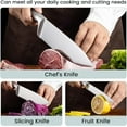 thumbnail image 4 of Kitchen Knife Set, 7 Piece Stainless Steel Knife Set with Block,Ultra Sharp Chef Knife Set for Kitchen, Knife Block Set with Ergonomic Handle, Professional Knife Set for Home Cooking (Blue), 4 of 7