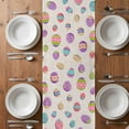 thumbnail image 6 of Easter Eggs Table Runner - 108 Inch Long, Kitchen Dining Table Runner Dresser Scarves, Spring Watercolor Bunny Daisy Truck on Linen Farmhouse Decor for Coffee Tables Wedding Party Banquet, 6 of 8