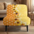 thumbnail image 2 of HELLHERO Stretch Elastic Bottom Armless Accent Chair Cover Slipcover for Banquets, Stain Protection Armless Accent Chair Washable Cover, Sunflower Spotted Pattern, 2 of 8