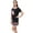 Black, variant on Bimba Women's Pig Pattern Nightwear Solid T - Shirt And Shorts 2 Pcs Set - 4