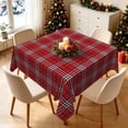 thumbnail image 4 of Tchckioa Merry Christmas Red Tablecloth,Square Waterproof Table Cloth for Kitchen Home Decor,70x70 Inch, 4 of 7