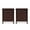 Wenge, variant on Noble House Hysham 2 Drawer Nightstand, Set of 2, Sonoma Gray Oak