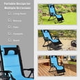 thumbnail image 2 of Costway Outdoor Folding Padded Zero Gravity Oversized Patio Recliner Chaise, 2 of 10