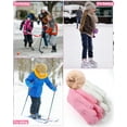 thumbnail image 5 of 2 Pairs Kids Fleece Lined Gloves Winter Thick Warm Thermal Cable Knit Gloves for 6-10 Years Boys Girls, 5 of 6