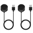 thumbnail image 1 of 2X USB Fast Charging Cable Base Charger Cable for Steel Hybrid Smart Watch Charger,2 x Charger,Black, 1 of 8