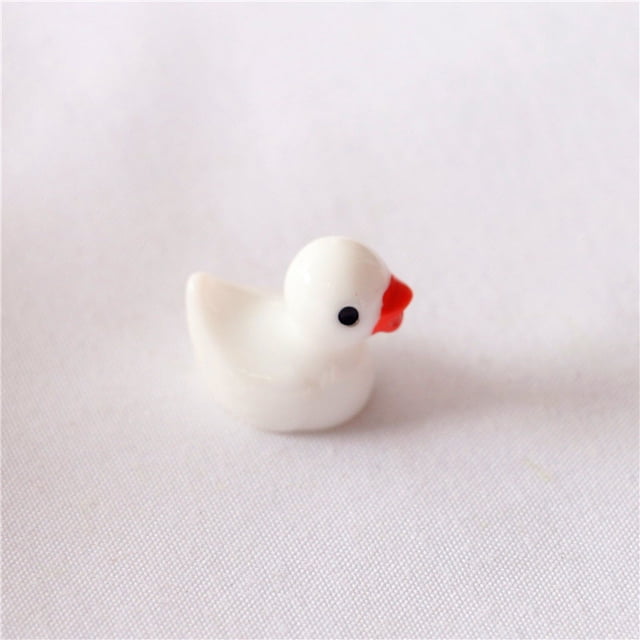 25 piezas Mini pato de resina figuras en miniatura Micro Hada jardín paisaje acuario casa de muñecas ornamento plantas en macetas decoración DIY