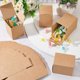 thumbnail image 5 of 60 cajas de regalo de papel marrón, ideales para obsequios de fiesta, de 2.5 x 2.5 x 3 pulgadas, con tapa, perfectas para envolver regalos o como recuerdos de boda., 5 of 9